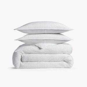 Parachute - King/California King Honeycomb Cotton Duvet Cover  White